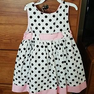 2T little girls polka dot dress
